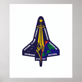 Póster Shuttle-sts107-s-001