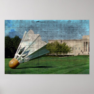 Póster Shuttlecock en el césped