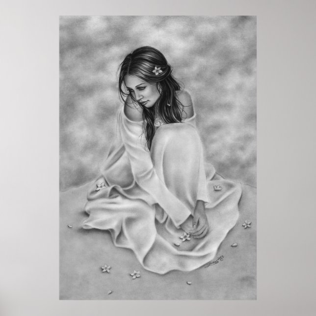 Póster Shy Flower Girl Poster (Frente)