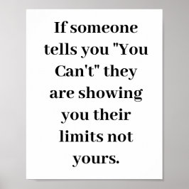 Póster Si alguien te dice "You Can't", se muestra