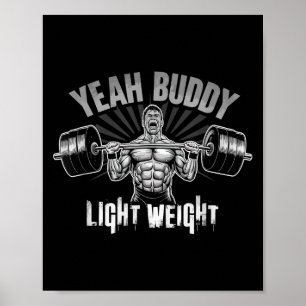 Póster Sí amigo ligero culturismo gimnasio divertido peso