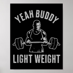 Póster Sí amigo ligero culturismo gimnasio levantamiento 