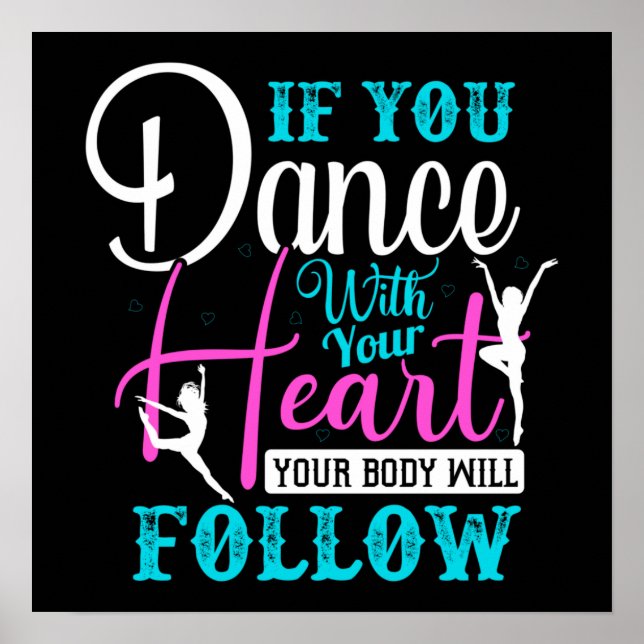 Póster Si Bailas Con Tu Corazón (Frente)