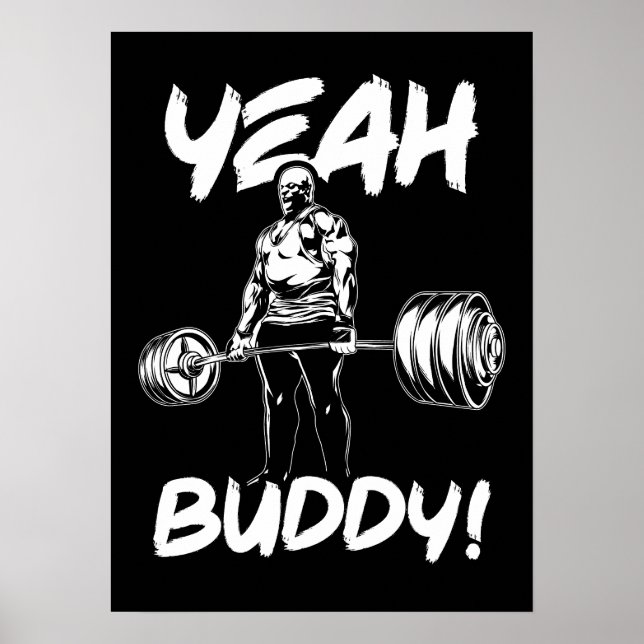 Póster Sí Buddy - Motivación de entrenamiento de gimanes (Frente)