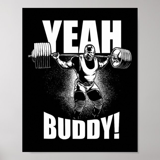 Póster Sí Buddy - Ronnie Coleman Squat - Motivación de gi (Frente)