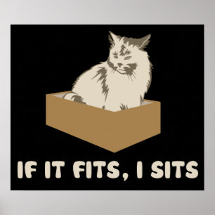 Póster Si cabe, I sienta el gato