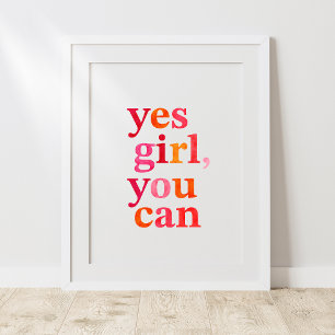 Póster Sí chica, puedes poster