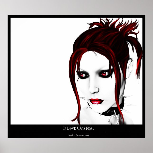 Póster Si el amor fuera rojo... (Frente)