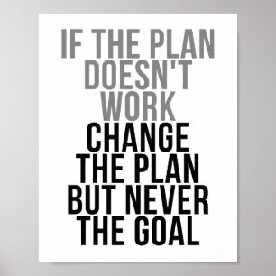Póster Si el plan no trabaja, cambie el plan