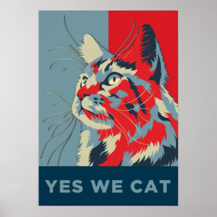 Póster Sí, gatos