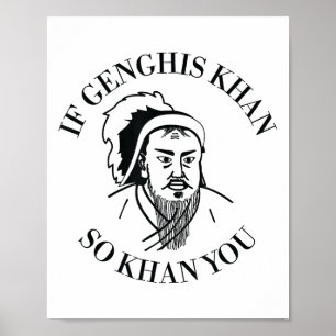 Póster Si Gengis Khan Así Khan Te Motivación Divertida 
