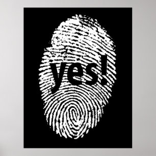 Póster Sí: huella digital