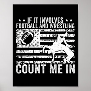 Póster Si Implica Fútbol Americano Y Lucha Libre Cuéntame