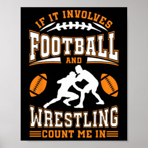 Póster Si Implica Fútbol Americano Y Lucha Libre Cuéntame