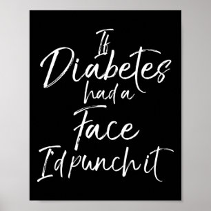 Póster Si la diabetes tuviera un rostro, la golpearía con