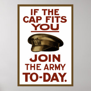 Póster Si La Gorra Te Encaja — Únete Al Ejército