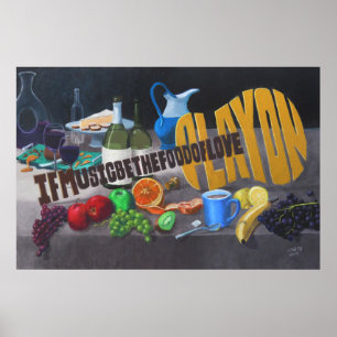 Póster Si la música fuera la comida del amor