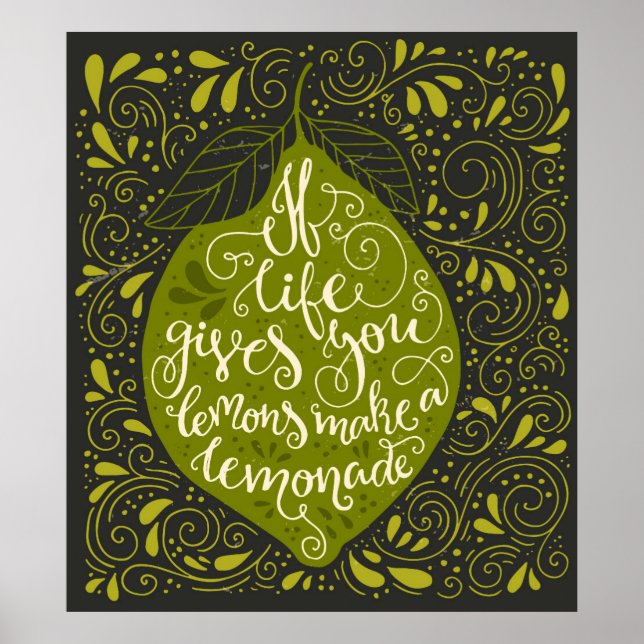 Póster Si La Vida Te Da Lemones Hacen Una Lemonada (Frente)