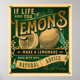 Póster Si la vida te da limones
