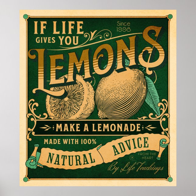 Póster Si la vida te da limones (Frente)