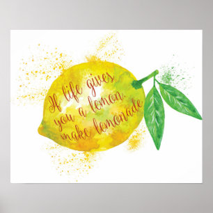 Póster Si La Vida Te Da Un Limón, Haz Lemonade