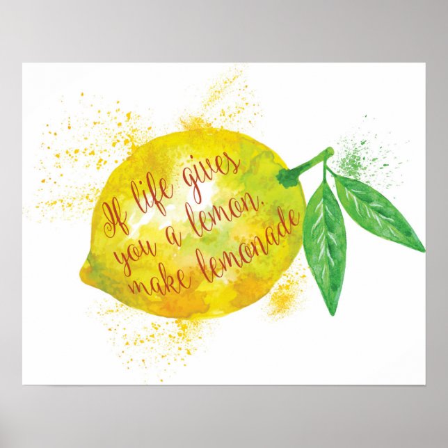Póster Si La Vida Te Da Un Limón, Haz Lemonade (Frente)