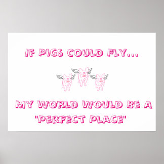 Póster Si los cerdos pudieran volar en Poster