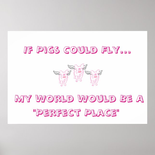 Póster Si los cerdos pudieran volar en Poster (Frente)