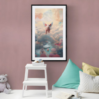 Póster Si los cerdos pudieran volar sobre el poster del p