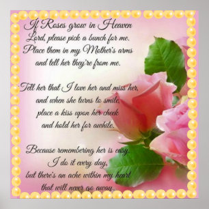 Póster Si los Rosas crecen en el cielo, escojan un paquet