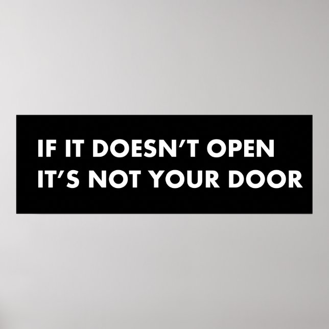 Póster Si no abre, no es tu puerta (Frente)