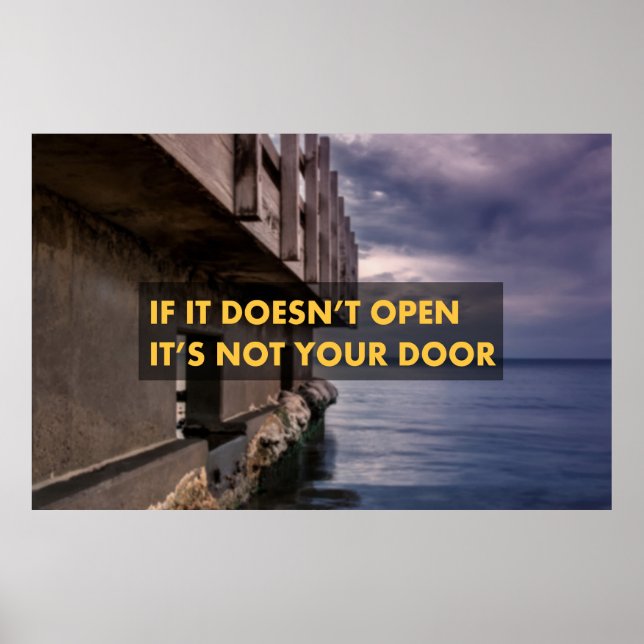 Póster Si no abre, no es tu puerta (Frente)