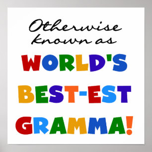 Póster Si no conocido como camisetas del Mejor-est Gramma