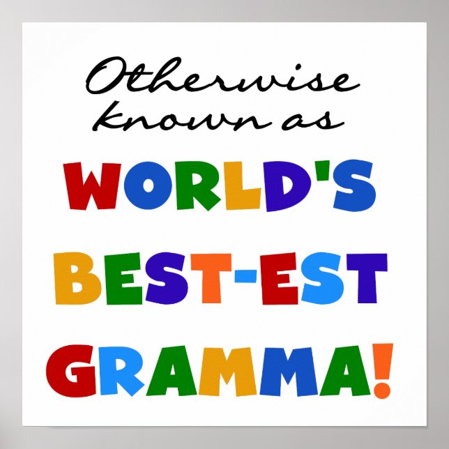 Póster Si no conocido como camisetas del Mejor-est Gramma (Frente)