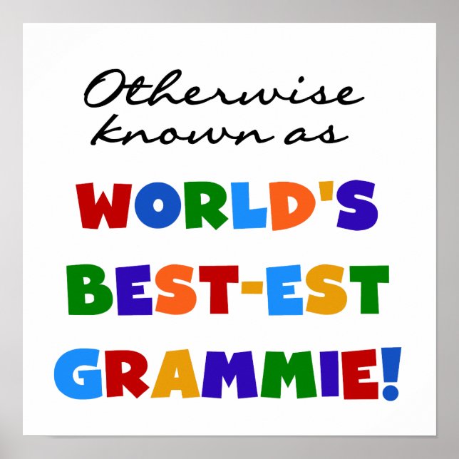 Póster Si no conocido como camisetas del Mejor-est Grammi (Frente)