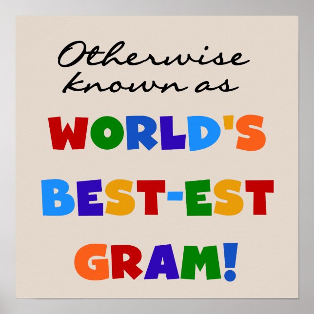 Póster Si no conocido como regalos del gramo del (Frente)