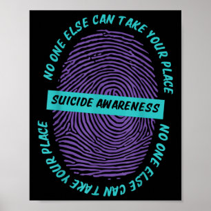 Póster Si No, Puede Tomar Su Lugar Concienciación Suicida