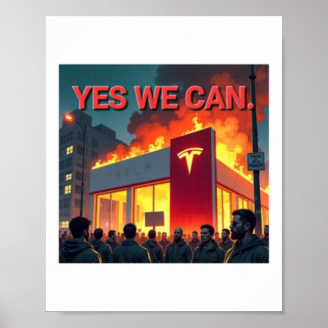 Póster Sí Podemos Calcomanía  (Frente)