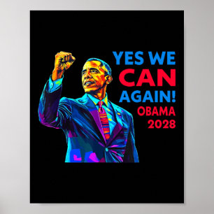 Póster Sí, podemos de nuevo la campaña política de Obama 