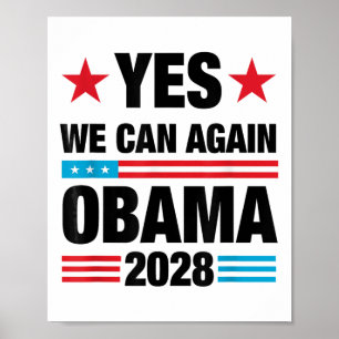 Póster Sí, podemos de nuevo Obama 2028 Tercer mandato pre