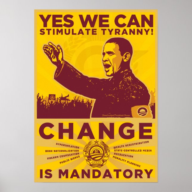 Póster SÍ PODEMOS: Estimular al Poster de la Tiranía (Frente)