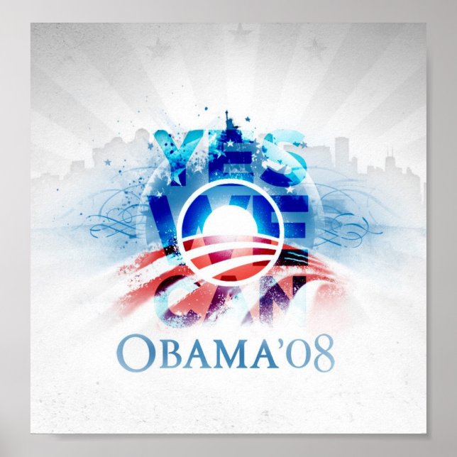 Póster SÍ PODEMOS - Poster de Obama 2008 (Frente)