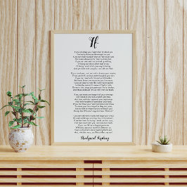 Póster Si poema de Rudyard Kipling