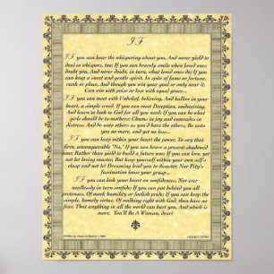 Póster SI poema inspirador para las mujeres jovenes y los