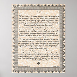 Póster SI poema inspirador para las mujeres jovenes y los