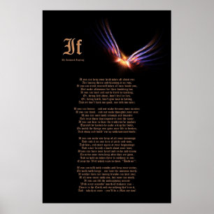 Póster Si por Rudyard Kipling con Phoenix Firebird Print