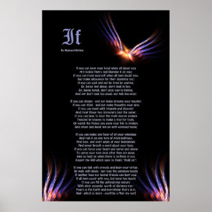 Póster Si por Rudyard Kipling con Phoenix Firebird Print