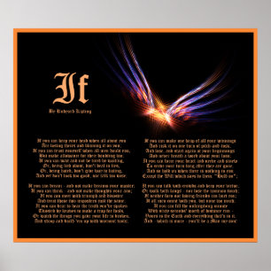 Póster Si por Rudyard Kipling con Phoenix Firebird Print