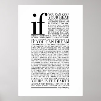 Póster Si por Rudyard Kipling (todas las opciones)