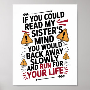 Póster Si Pudieras Leer A Mis Hermanas, Pensarías Que Vol